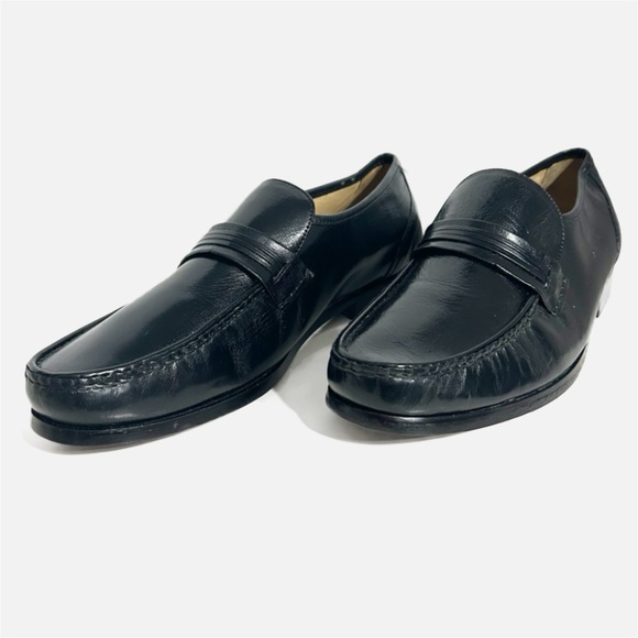 Bostonian Black ⬛️ Patent Leather Slip-On Dress Shoes Loafers Band Across Vamp main image 10